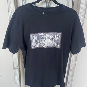 Pablo Picasso Mens Black Guernica Art Painting T-Shirt Size‎ XXL